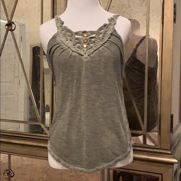 Free People Tops - Free People green tank top